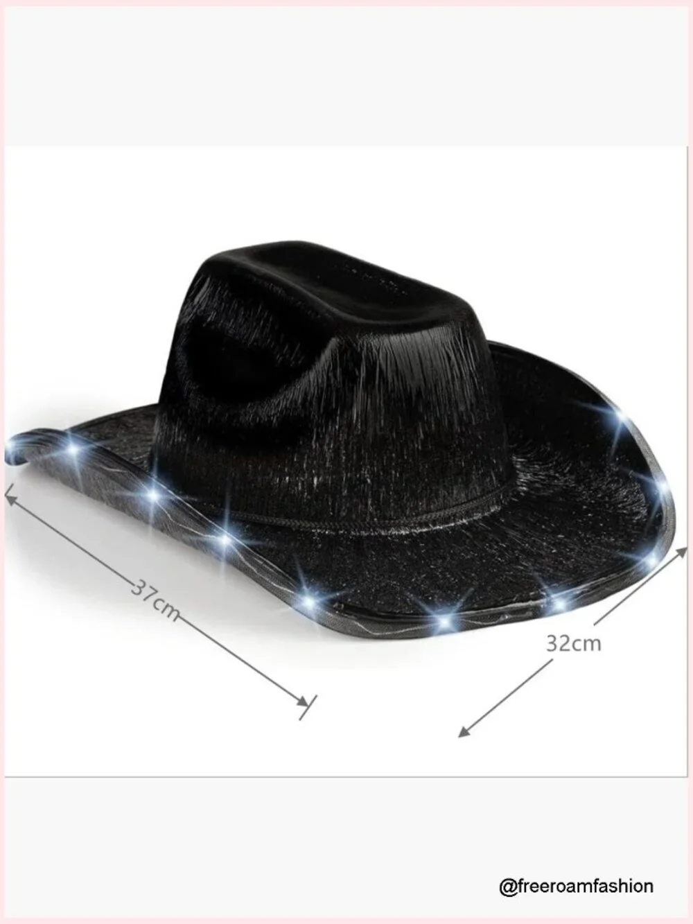 Light Up LED Cowboy Hat for Disco Party Halloween Costume